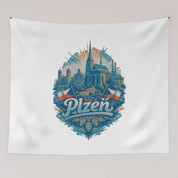 Item preview, Plzeň Skyline – Pride & Home Pilsen Design designed and sold by Pineapple-Tree.