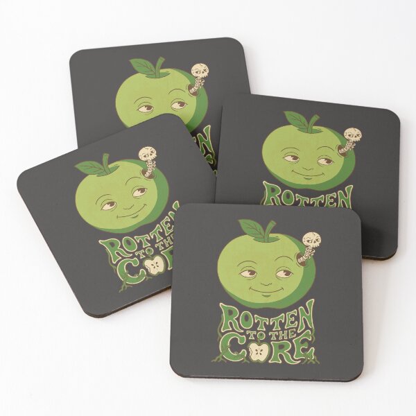 Item preview, Rotten green apple with retro skull worm - Dark Colors Edition designed and sold by Shyla Marsare.