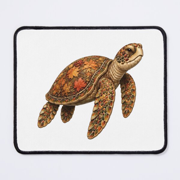 Item preview, Autumn Turtle | Fall Leaves Sea Turtle | Ocean Autumn Collection designed and sold by Zaru Art Studio.