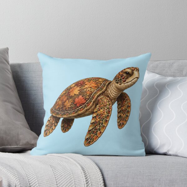 Item preview, Autumn Turtle | Fall Leaves Sea Turtle | Ocean Autumn Collection designed and sold by Zaru Art Studio.