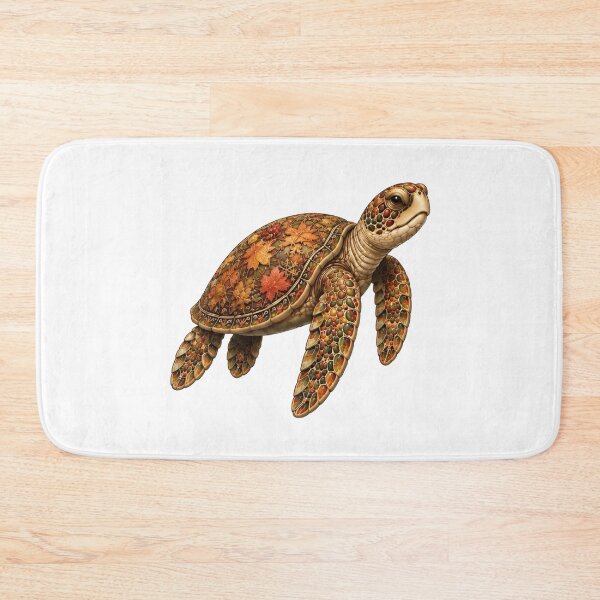 Item preview, Autumn Turtle | Fall Leaves Sea Turtle | Ocean Autumn Collection designed and sold by Zaru Art Studio.
