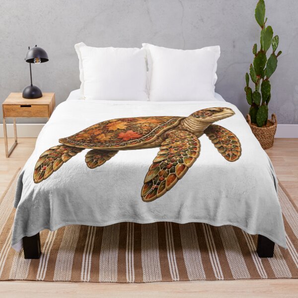 Item preview, Autumn Turtle | Fall Leaves Sea Turtle | Ocean Autumn Collection designed and sold by Zaru Art Studio.