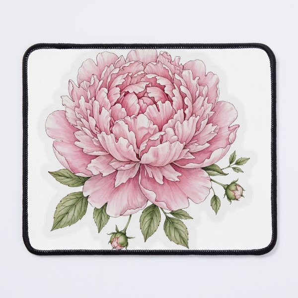 Item preview, Single Pink Peony | Vintage Botanical Flower Illustration | Cottagecore Minimalist Sticker designed and sold by FineLineBotanical .