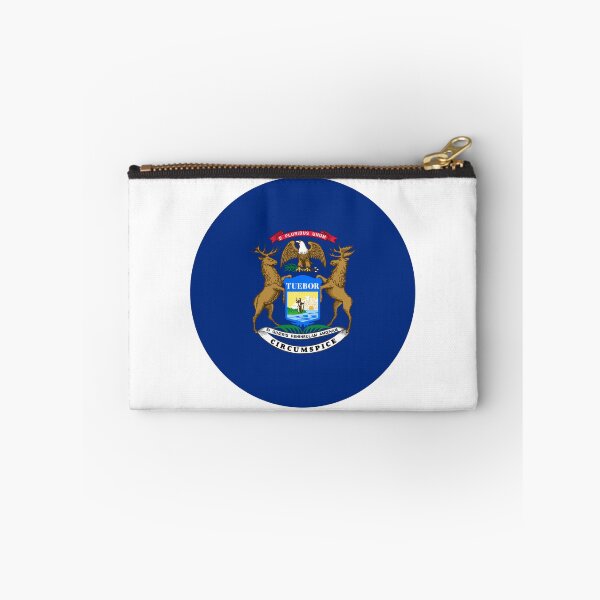 Aperçu de l'œuvre Drapeau du Michigan en cercle, cadeau de départ, nostalgique du Michigan créée et vendue par shitpostee.