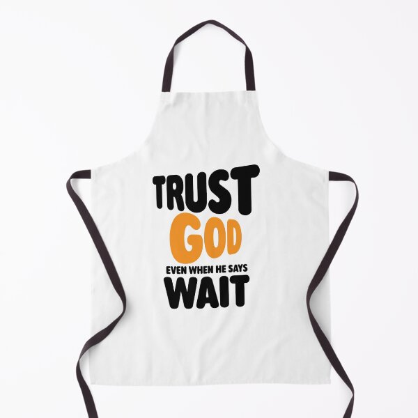 Item preview, Trust God Even When He Says Wait – Christian Faith Typography T-Shirt Design designed and sold by CrossCrafted.
