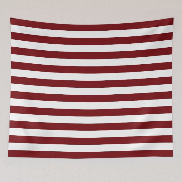 Item preview, Horizontal stripes in Cherry red and white designed and sold by RishabhArts1.