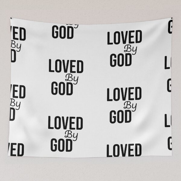 Item preview, Loved By God – Christian Faith Typography T-Shirt Design designed and sold by CrossCrafted.