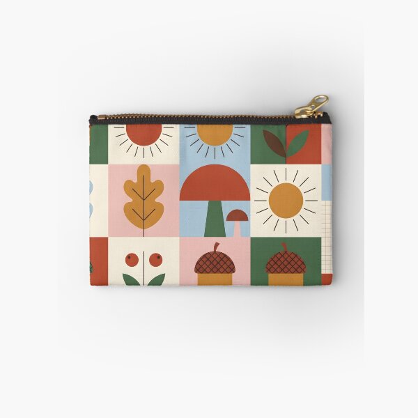 Item preview, Mid-Century Scandi Autumn Pattern - Hazelnut & Mushroom Folk Art designed and sold by ShabanMerch⭐⭐⭐.