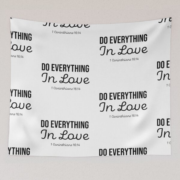 Item preview, Do Everything In Love – Christian Faith Typography T-Shirt Design designed and sold by CrossCrafted.