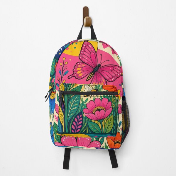 Item preview, Bold Folk Pop Art Wildflower Meadow Print designed and sold by Nexus Space.