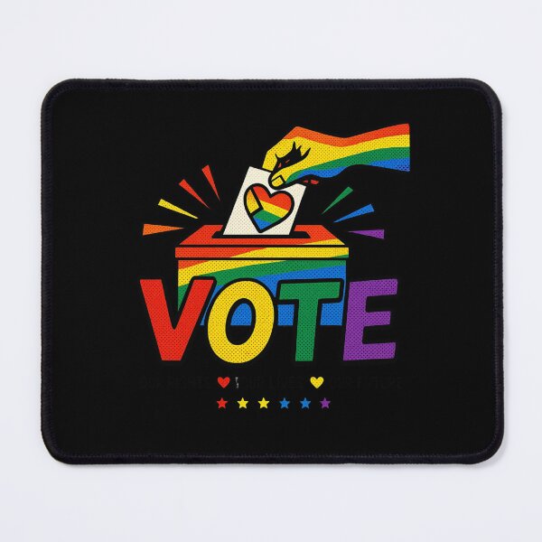 Item preview, LGBTQ Vote People Power – Pride Equality Democracy designed and sold by TEEJAMBOREE.