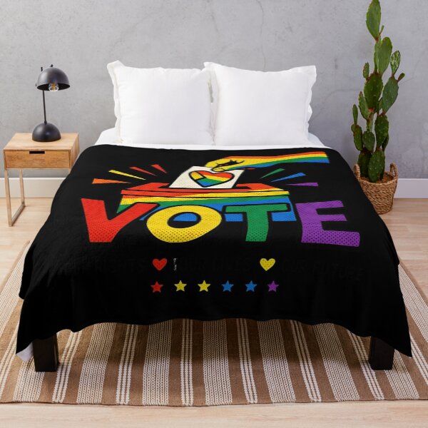 Item preview, LGBTQ Vote People Power – Pride Equality Democracy designed and sold by TEEJAMBOREE.