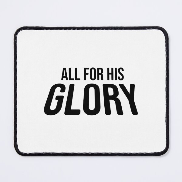 Item preview, All For His Glory – Christian Faith Typography T-Shirt Design designed and sold by CrossCrafted.