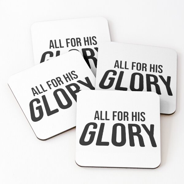 Item preview, All For His Glory – Christian Faith Typography T-Shirt Design designed and sold by CrossCrafted.