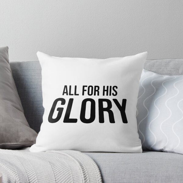 Item preview, All For His Glory – Christian Faith Typography T-Shirt Design designed and sold by CrossCrafted.