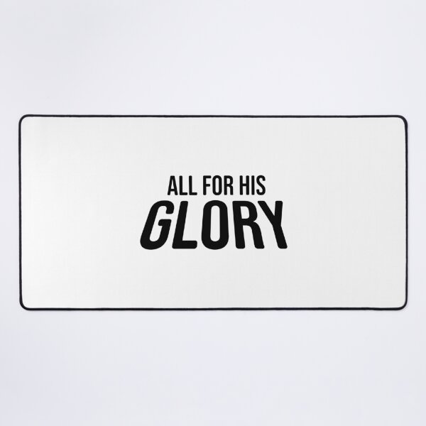 Item preview, All For His Glory – Christian Faith Typography T-Shirt Design designed and sold by CrossCrafted.