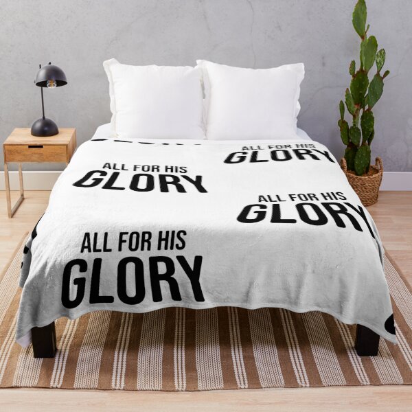 Item preview, All For His Glory – Christian Faith Typography T-Shirt Design designed and sold by CrossCrafted.