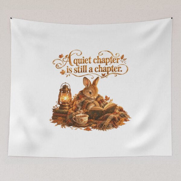 Item preview, A Quiet Chapter Is Still A Chapter Vintage Bunny Cozy Reading designed and sold by AQUILAKREO.