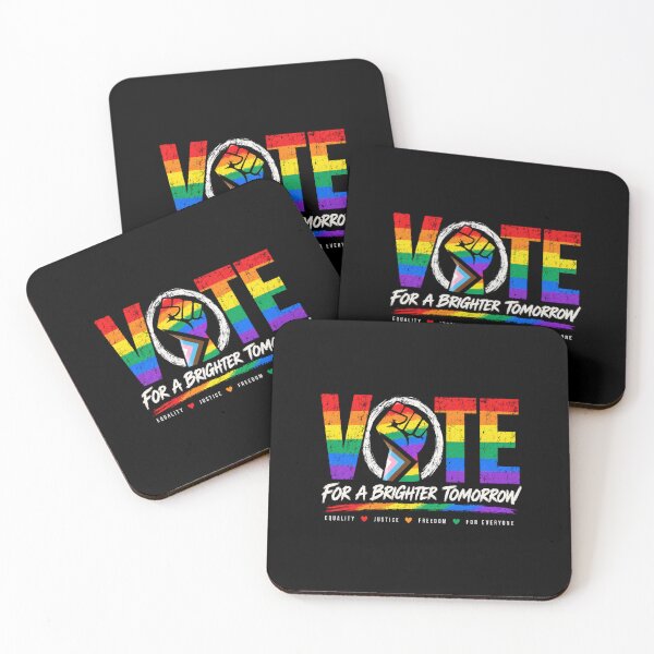 Item preview, LGBTQ Vote People Power – Pride Equality Democracy designed and sold by TEEJAMBOREE.