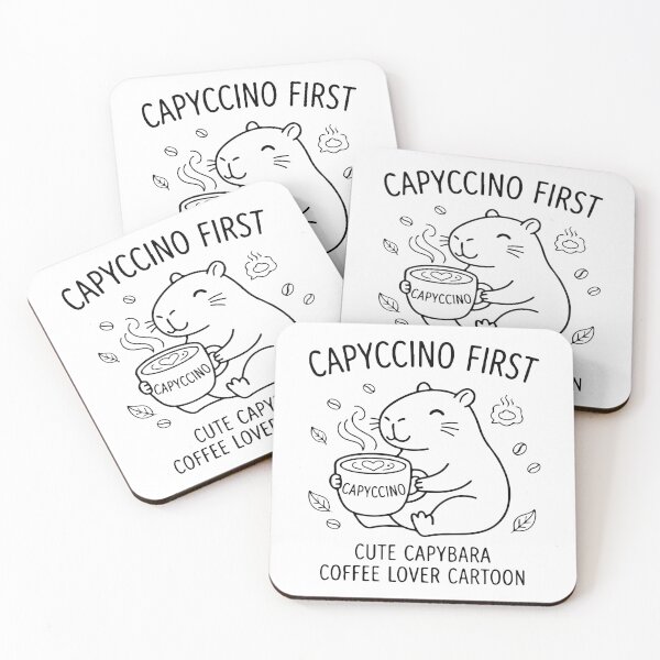 Item preview, Capyccino First - Cute Capybara Coffee Lover designed and sold by Brexmore3.