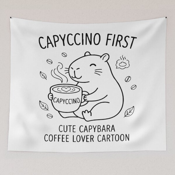 Item preview, Capyccino First - Cute Capybara Coffee Lover designed and sold by Brexmore3.