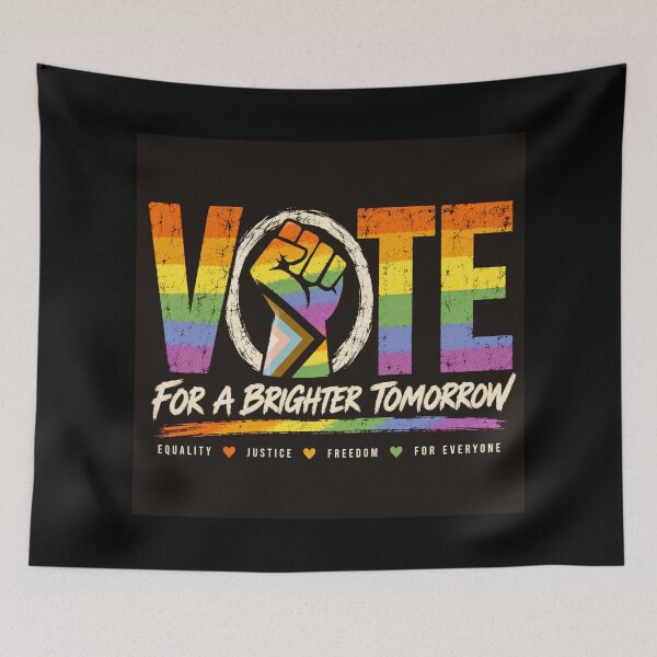 Item preview, LGBTQ Vote People Power – Pride Equality Democracy designed and sold by TEEJAMBOREE.