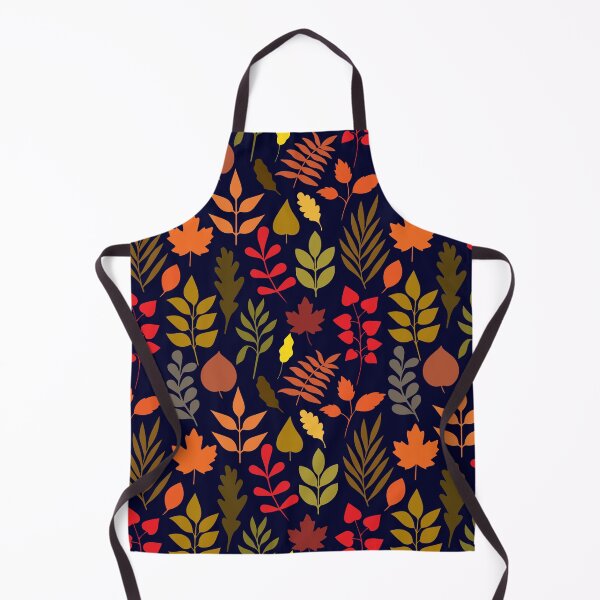 Item preview, Autumn Leaves Seamless Pattern Fall Foliage Dark Navy designed and sold by SmallDart Creations.