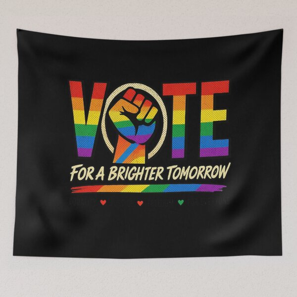 Item preview, LGBTQ Vote People Power – Pride Equality Democracy designed and sold by TEEJAMBOREE.