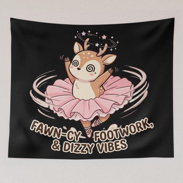 Item preview, Fawn-cy Footwork Dizzy Vibes designed and sold by JoseloRochaArt.