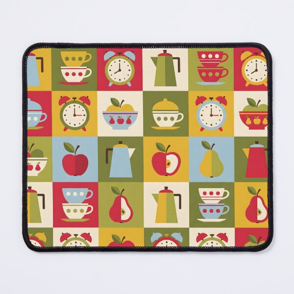 Item preview, Mid-Century Retro Kitchen Pattern - Scandi Folk Art designed and sold by ShabanMerch⭐⭐⭐.