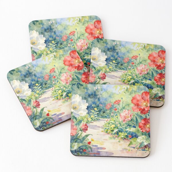 Item preview, Summer Flower Garden Path designed and sold by Serene Strokes Art.
