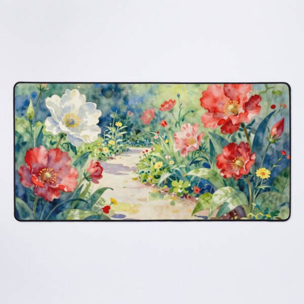 Item preview, Summer Flower Garden Path designed and sold by Serene Strokes Art.