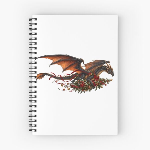 Item preview, Christmas Dragon with Tree designed and sold by ColorFlowArt.