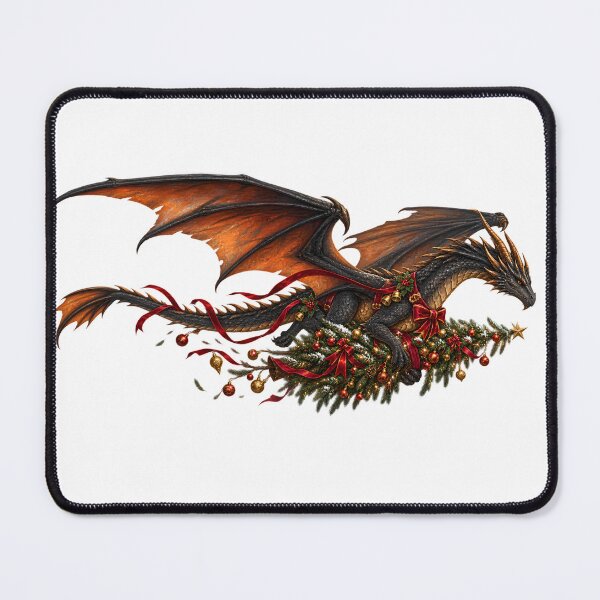 Item preview, Christmas Dragon with Tree designed and sold by ColorFlowArt.