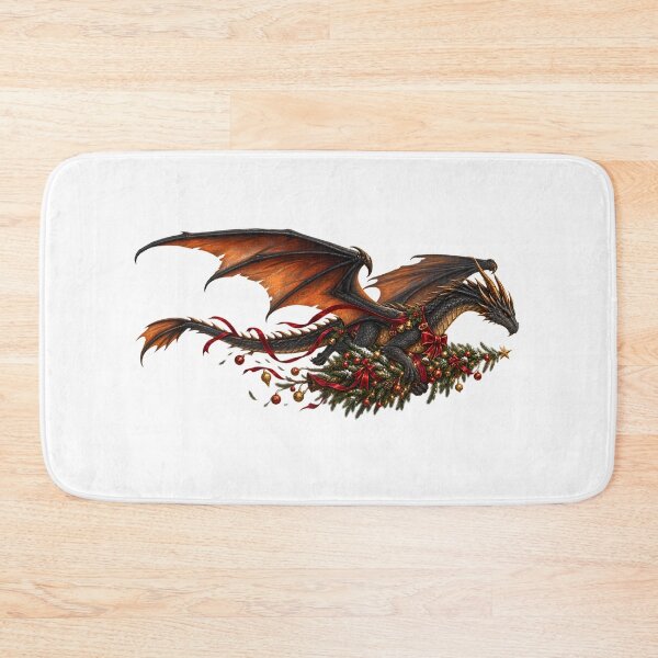 Item preview, Christmas Dragon with Tree designed and sold by ColorFlowArt.