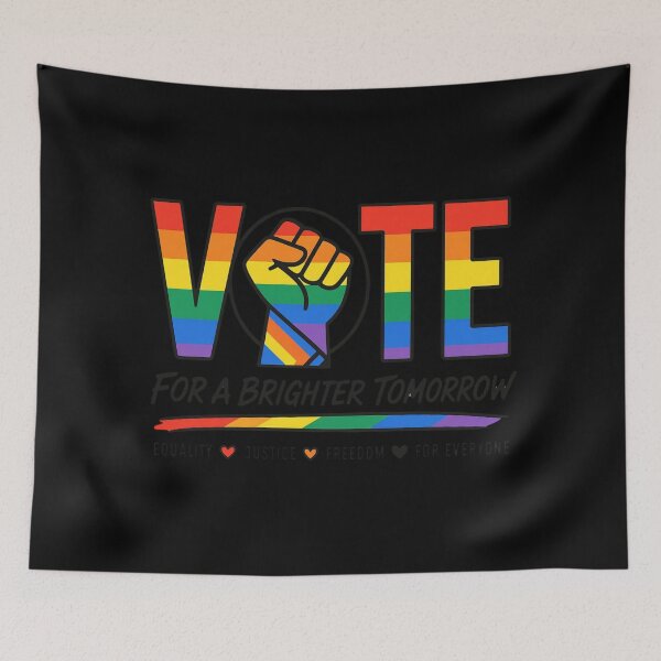Item preview, LGBTQ Vote People Power – Pride Equality Democracy designed and sold by TEEJAMBOREE.