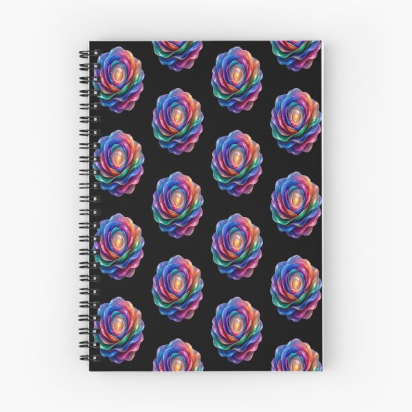Item preview, Rainbow Metallic Rose and Glowing Abstract Flower Design designed and sold by Breezes-of-Ida.