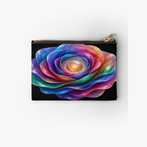 Item preview, Rainbow Metallic Rose and Glowing Abstract Flower Design designed and sold by Breezes-of-Ida.