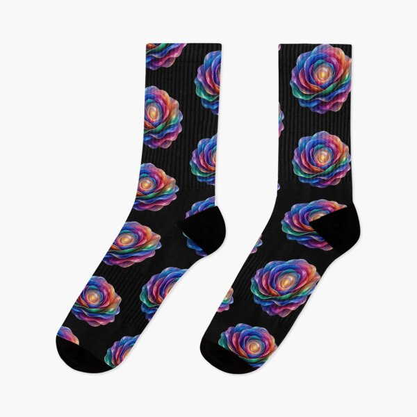 Item preview, Rainbow Metallic Rose and Glowing Abstract Flower Design designed and sold by Breezes-of-Ida.