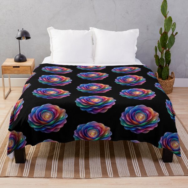 Item preview, Rainbow Metallic Rose and Glowing Abstract Flower Design designed and sold by Breezes-of-Ida.