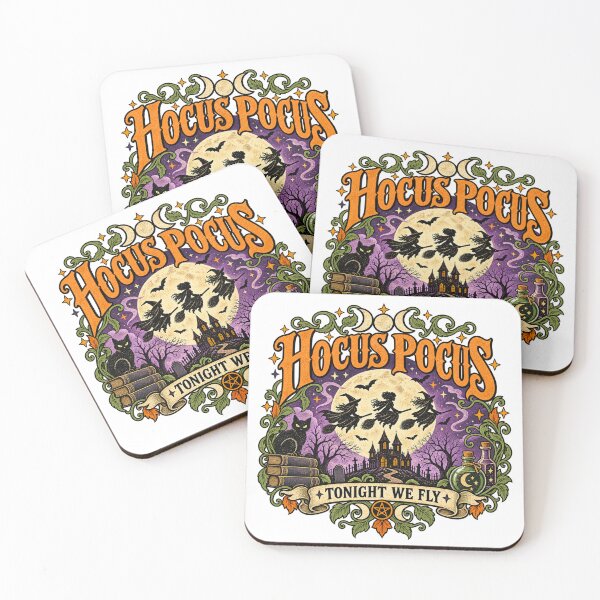 Item preview, Hocus Pocus Halloween Witches Tonight We Fly Vintage Witchy Gothic Design designed and sold by CatiaStudioArt.