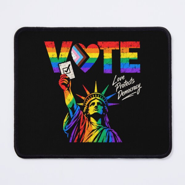 Item preview, LGBTQ Vote People Power – Pride Equality Democracy designed and sold by TEEJAMBOREE.