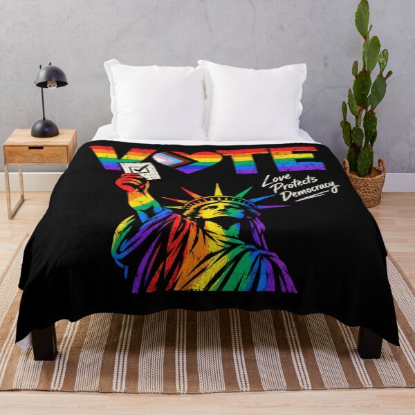 Item preview, LGBTQ Vote People Power – Pride Equality Democracy designed and sold by TEEJAMBOREE.