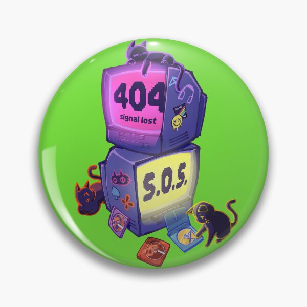 Item preview, 404 Signal Lost Cyberpunk Cats Retro TV designed and sold by orcalus.