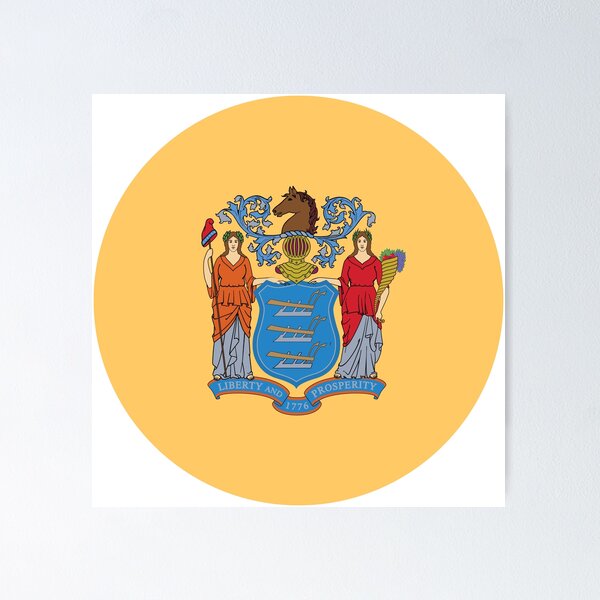 Item preview, New Jersey Circle Flag Moving Away Gift, Homesick NJ Present designed and sold by shitpostee.