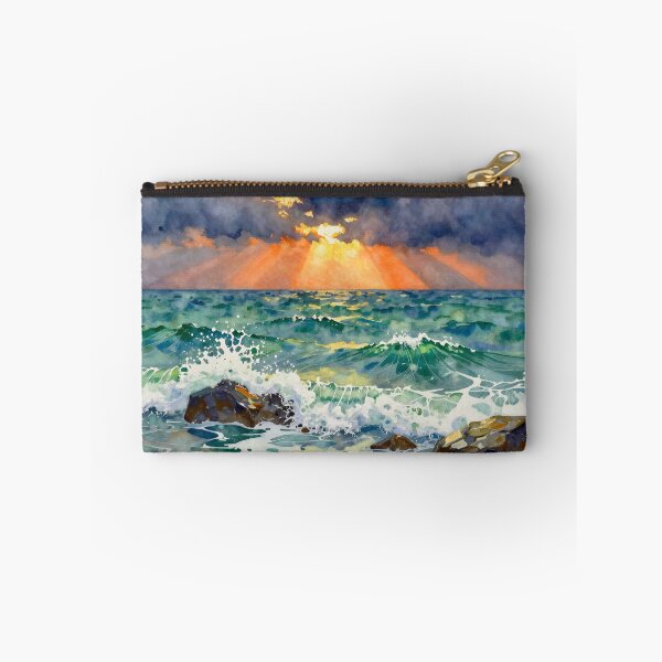 Item preview, Dramatic Ocean Sunset and Waves designed and sold by Serene Strokes Art.