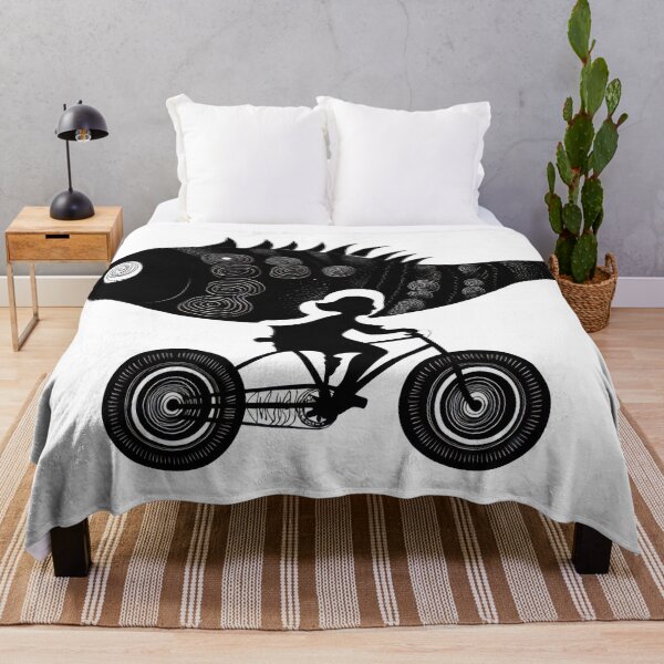 Item preview, Fish and girl riding a bicycle designed and sold by anytka.