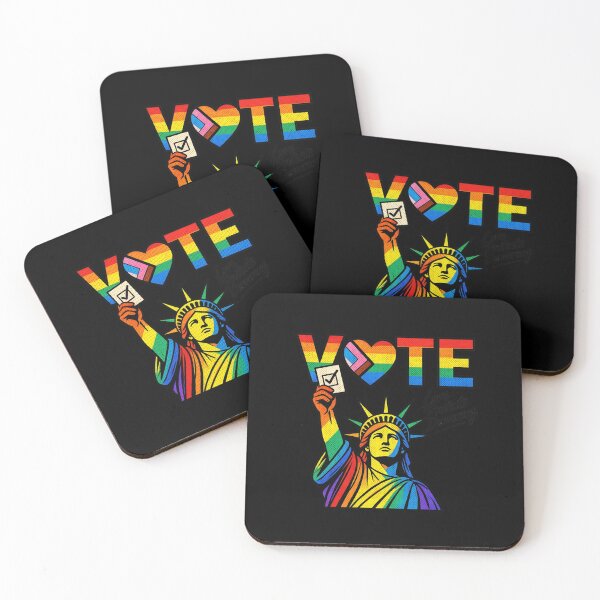 Item preview, LGBTQ Vote People Power – Pride Equality Democracy designed and sold by TEEJAMBOREE.