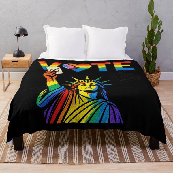 Item preview, LGBTQ Vote People Power – Pride Equality Democracy designed and sold by TEEJAMBOREE.