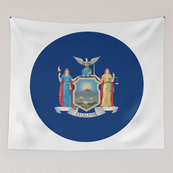 Item preview, New York Circle Flag Moving Away Gift, Homesick NY Present designed and sold by shitpostee.